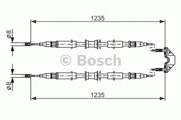 1987477869 BOSCH Трос ручного гальма1