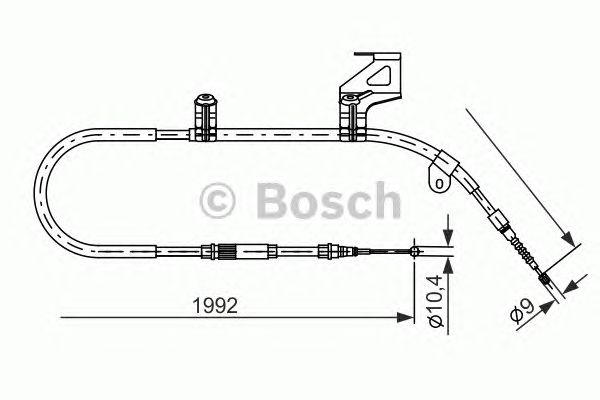 1987477242 BOSCH Трос ручного гальма1
