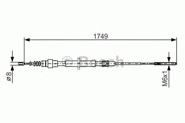 1987477321 BOSCH Трос ручного гальма1