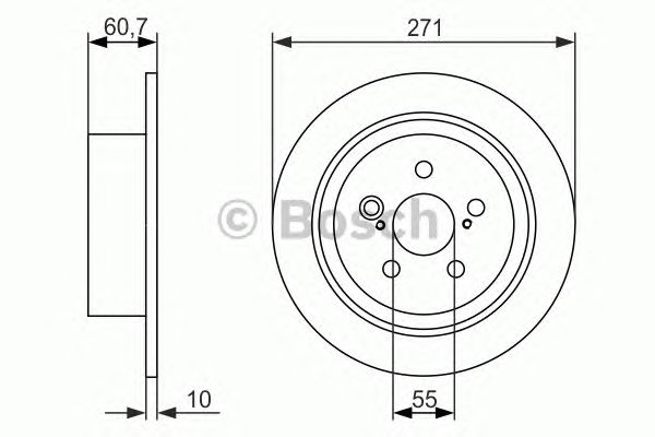 0986479613 BOSCH Гальмівний диск BD14561