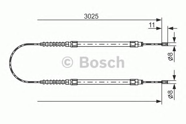 1987477113 BOSCH Трос ручного гальма1