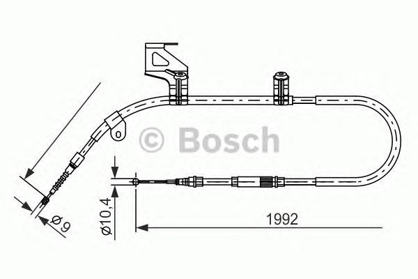 1987477244 BOSCH Трос ручного гальма1