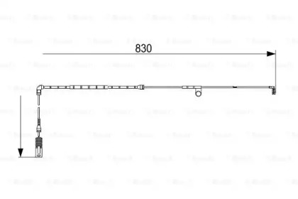 1987473579 BOSCH Датчик зносу гальмівних колодок1