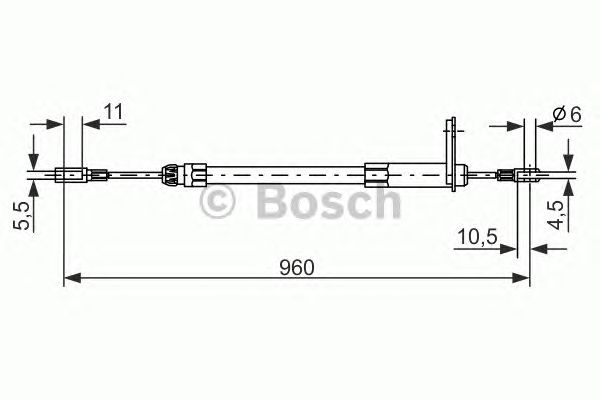 1987477219 BOSCH Трос ручного гальма1