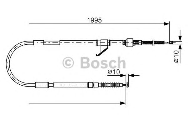 1987482069 BOSCH Трос ручного гальма1