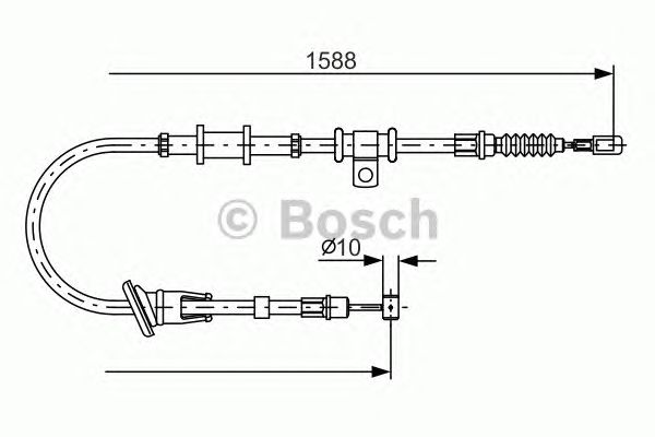 1987482245 BOSCH Трос ручного гальма1