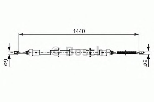 1987482383 BOSCH Трос ручного гальма1