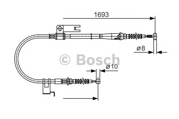 1987477917 BOSCH Трос ручного гальма1