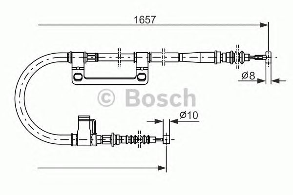 1987477502 BOSCH Трос ручного гальма1