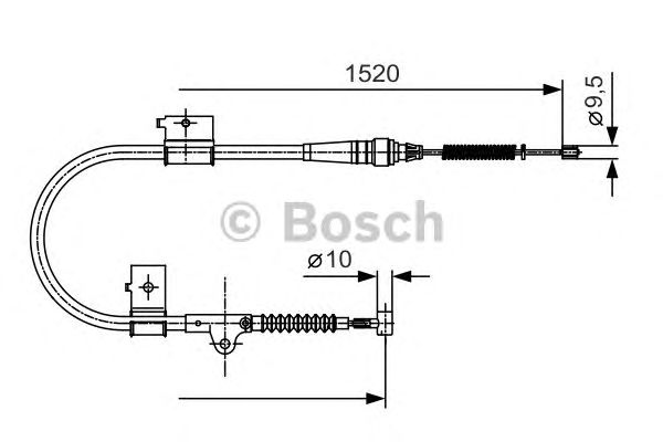 1987482051 BOSCH Трос ручного гальма1