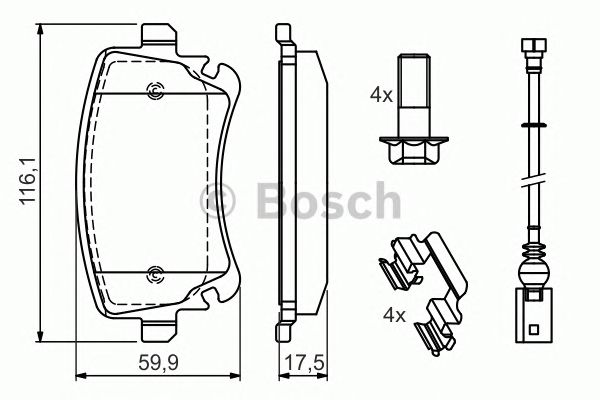 0986494583 BOSCH Гальмівні колодки до дисків BP10181