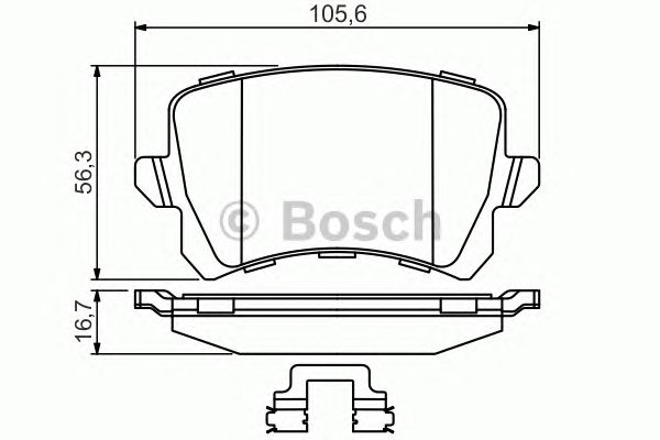 0986494626 BOSCH Гальмівні колодки до дисків BP26711