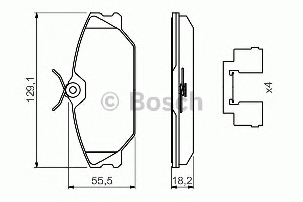 0986494656 BOSCH Гальмівні колодки до дисків BP2860