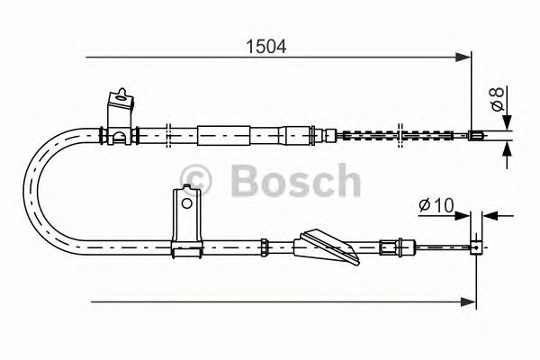 1987477611 BOSCH Трос ручного гальма1