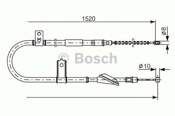 1987477613 BOSCH Трос ручного гальма1