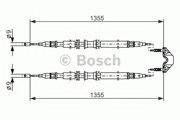 1987477868 BOSCH Трос ручного гальма1