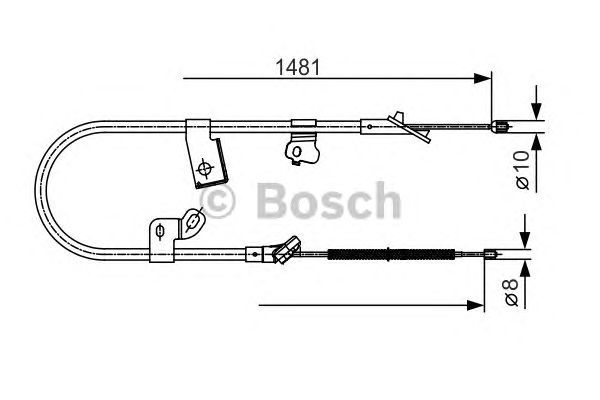 1987477919 BOSCH Трос ручного гальма1
