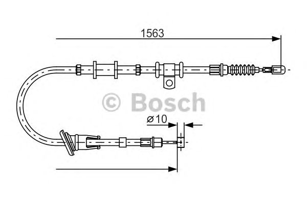 1987482064 BOSCH Трос ручного гальма1