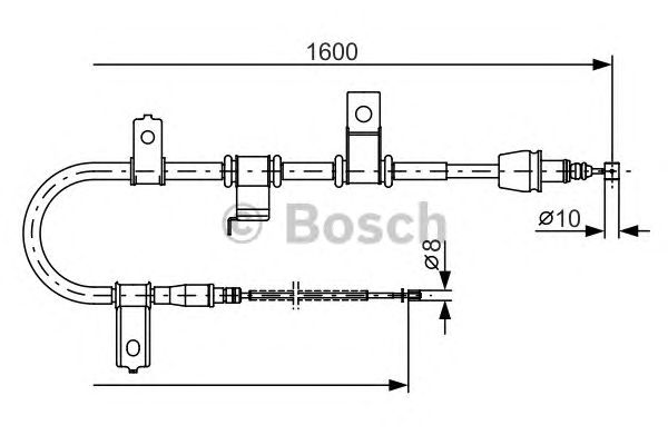 1987482073 BOSCH Трос ручного гальма1