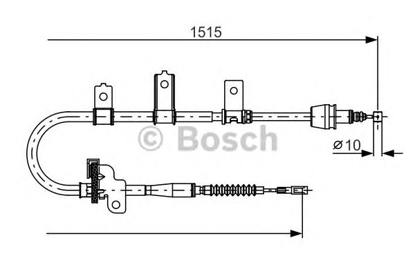 1987482098 BOSCH Трос ручного гальма1