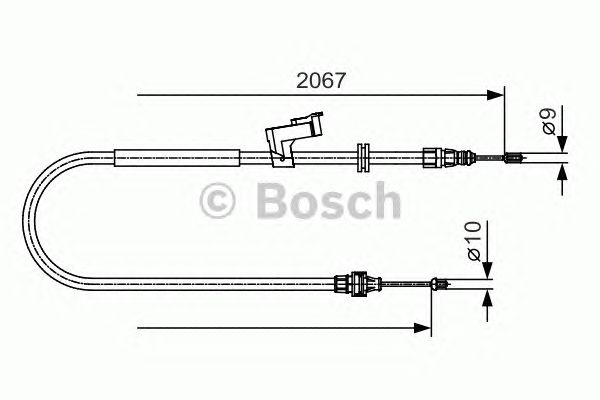 1987482134 BOSCH Трос ручного гальма1