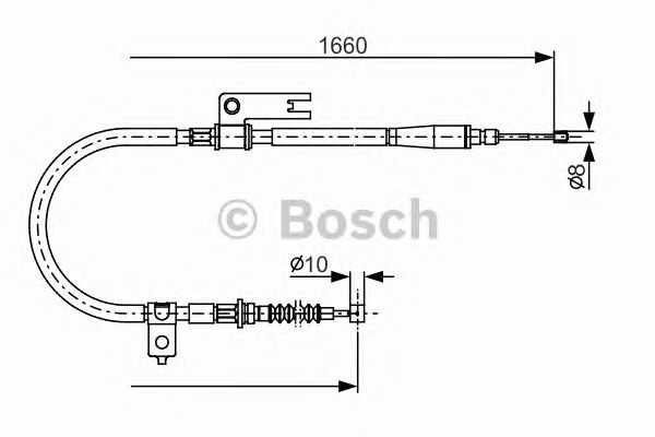 1987482153 BOSCH Трос ручного гальма1