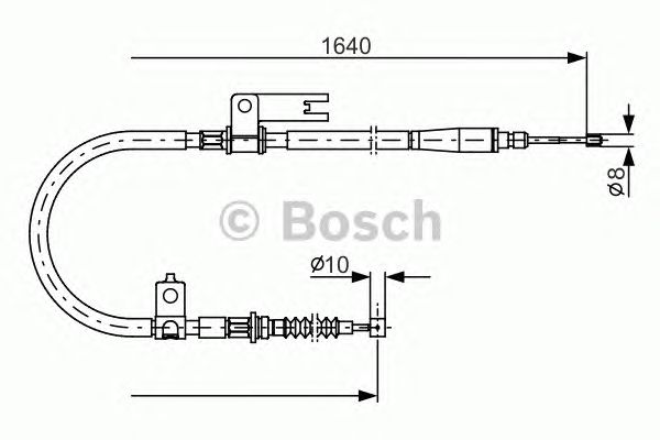 1987482154 BOSCH Трос ручного гальма1