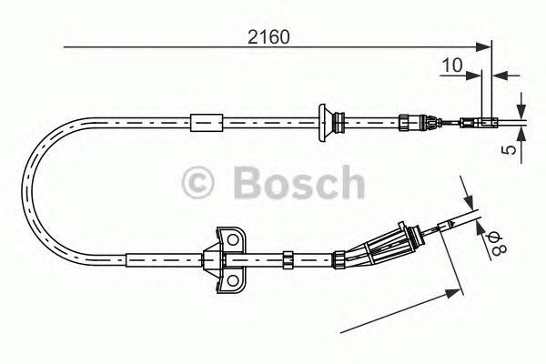 1987482284 BOSCH Трос ручного гальма1