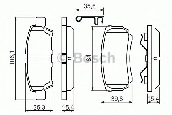0986494502 BOSCH Гальмівні колодки до дисків BP14211