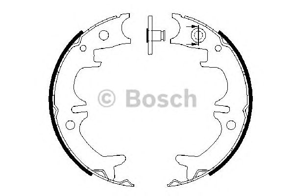 0986487680 BOSCH Гальмівні колодки стоянкового гальма BS8991
