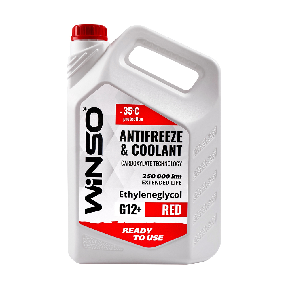 ANTIFREEZE & COOLANT WINSO RED G12+ Антифриз -35С 9kg (2шт/ящ)1
