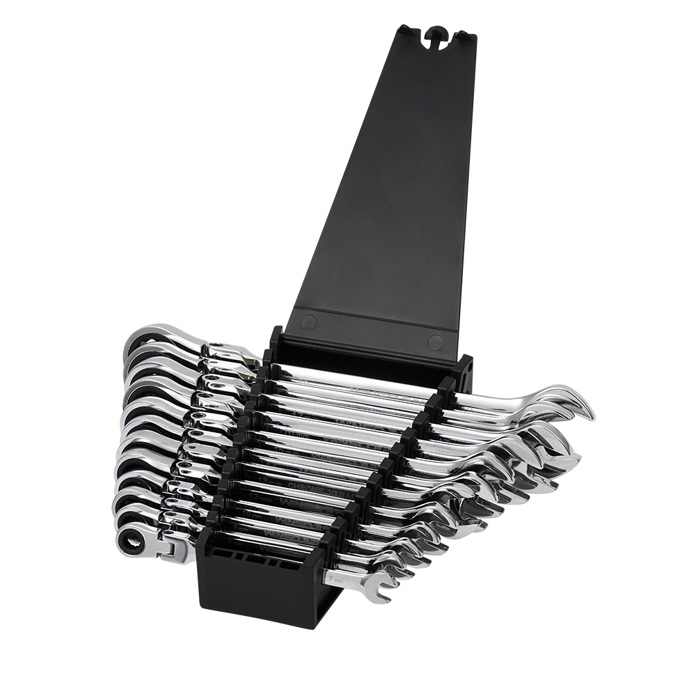 Набір ключів комбінованих WINSO PRO з тріскачкою та карданом CR-V, 12шт(7-8-9-10-12-13-14-15-16-17-11