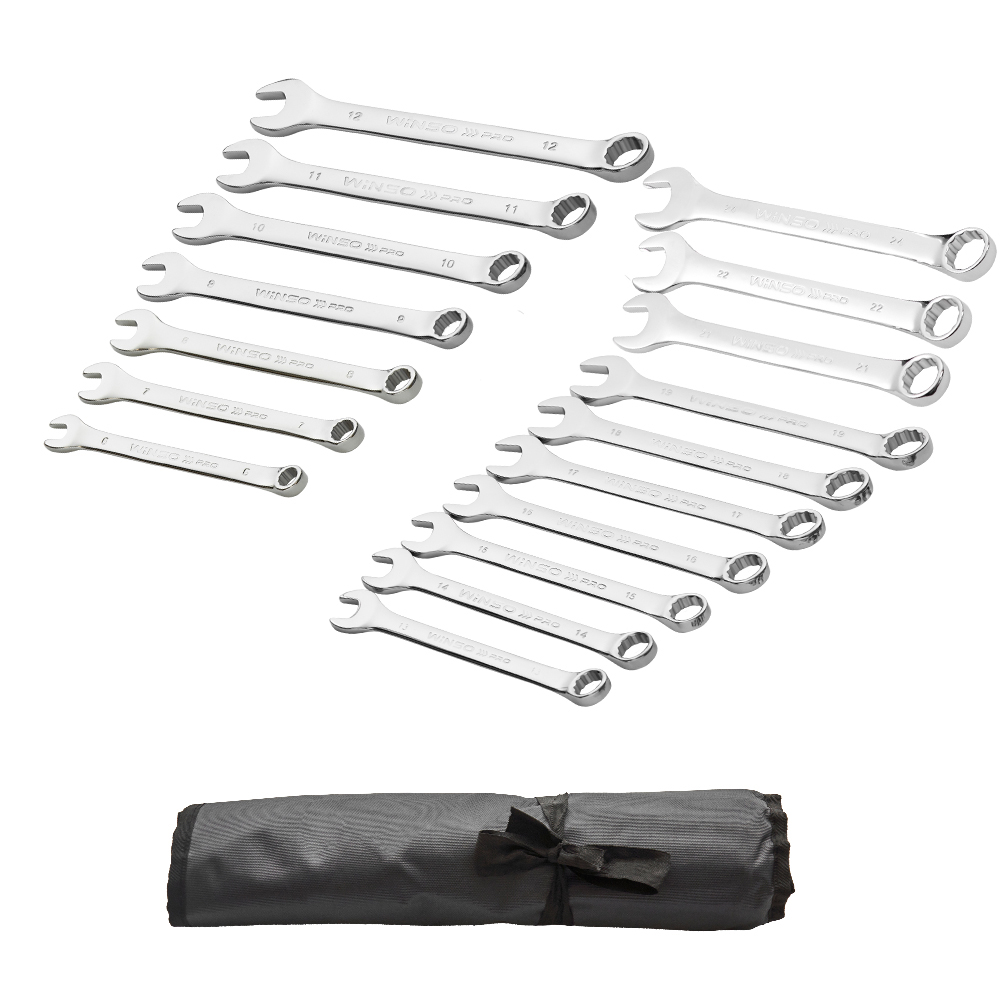 Набір ключів комбінованих WINSO PRO CR-V, 17шт., 6-24 мм, упакування чохол1