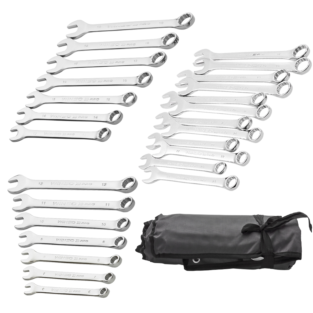 Набір ключів комбінованих WINSO PRO CR-V, 26шт., 6-32 мм, упакування чохол1
