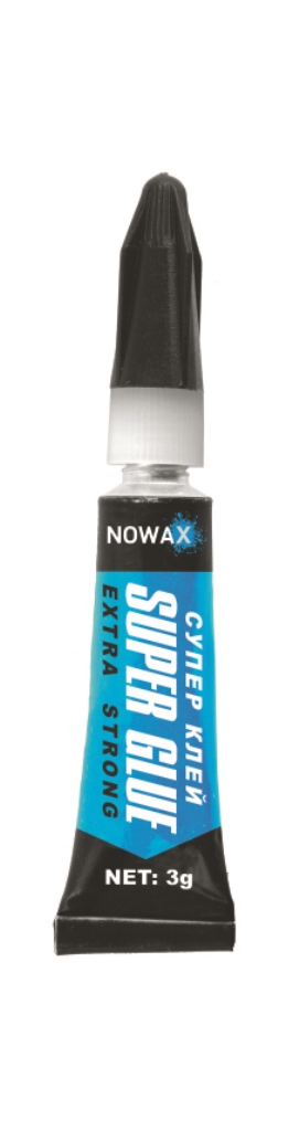 NOWAX  Суперклей,100%СА,3g* !!! КРАТНІСТЬ ВІДВАНТАЖЕННЯ 1ШТ!!! (на дисплеї 6шт.)1