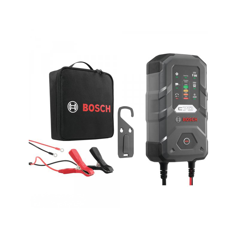 0189911070 Bosch Зарядний пристрій C70 (12V/24V) (для аккум. ємністю від 14Ah до 300Ah) 10A (EFB/GEL1