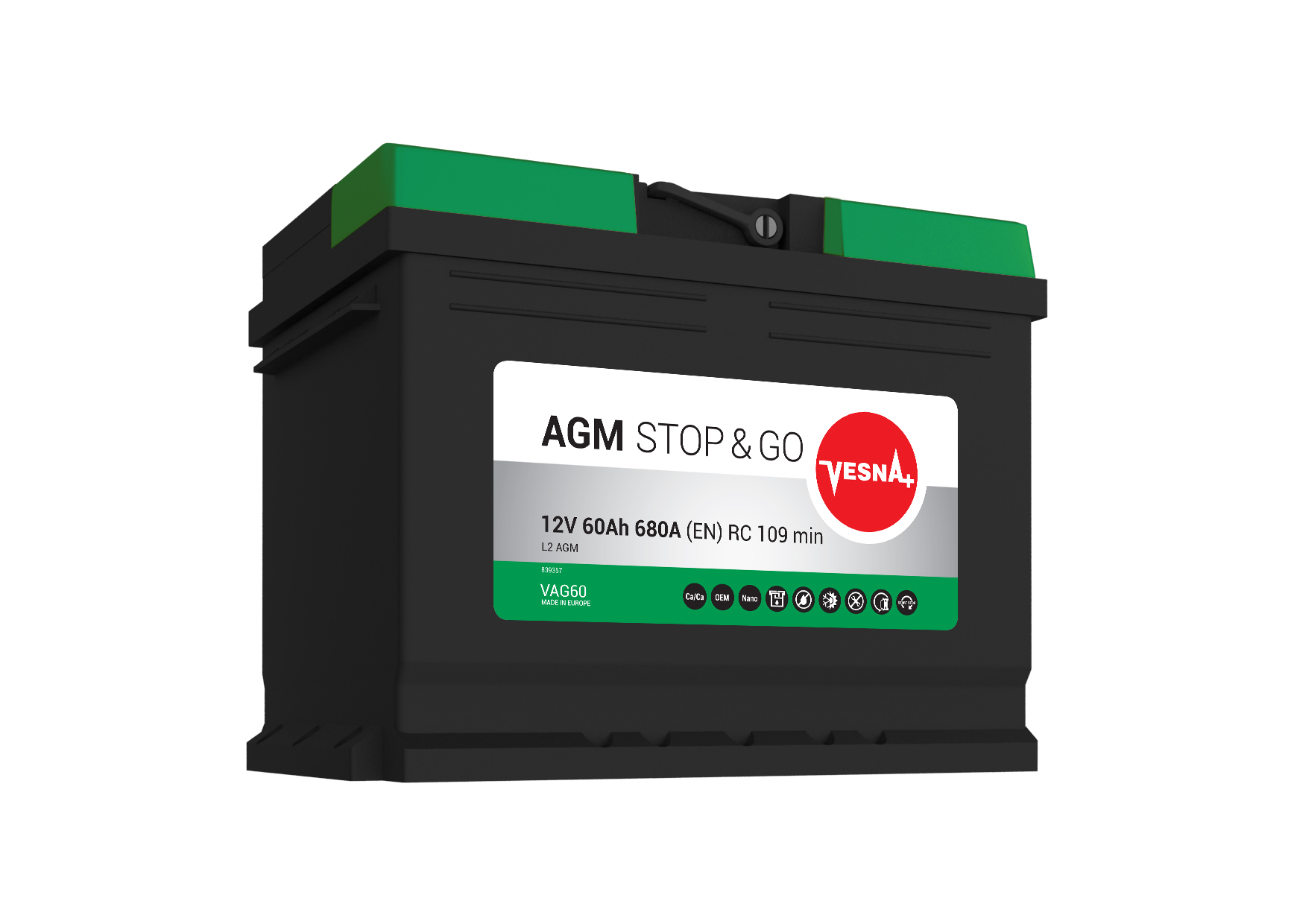 60 Ah/12V NEW!!!! Vesna AGM  (0)1