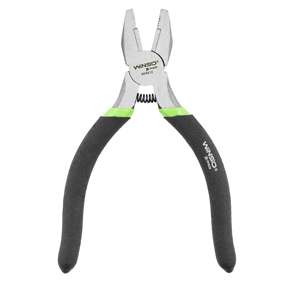 Плоскогубці прецизійні комбіновані WINSO PRO 120мм, Cr-V, HRC 55-60, поліровані, оліє-стійка, прогум1