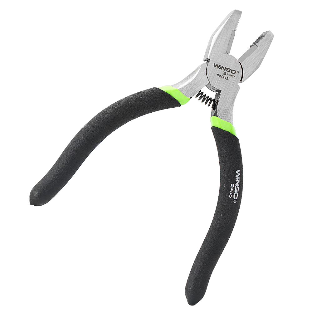 Плоскогубці прецизійні комбіновані WINSO PRO 120мм, Cr-V, HRC 55-60, поліровані, оліє-стійка, прогум2