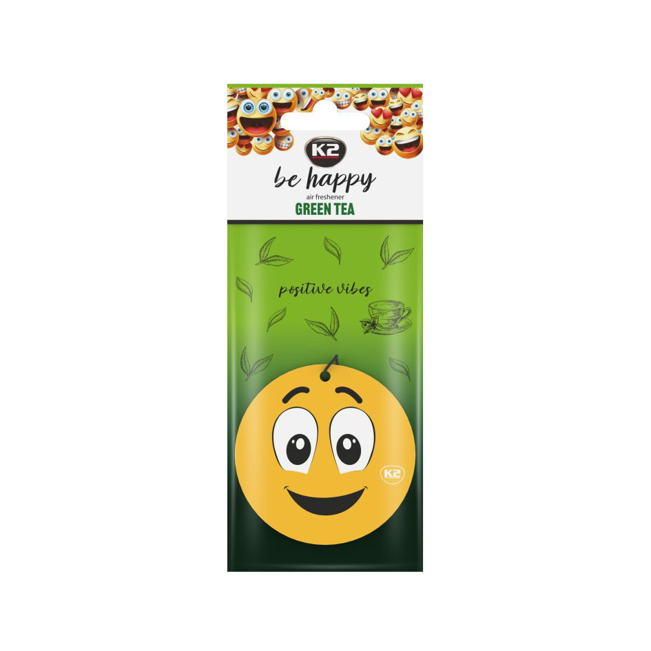 K2 BE HAPPY GREEN TEA освіжувач повітря зелений чай х 24 NEW1