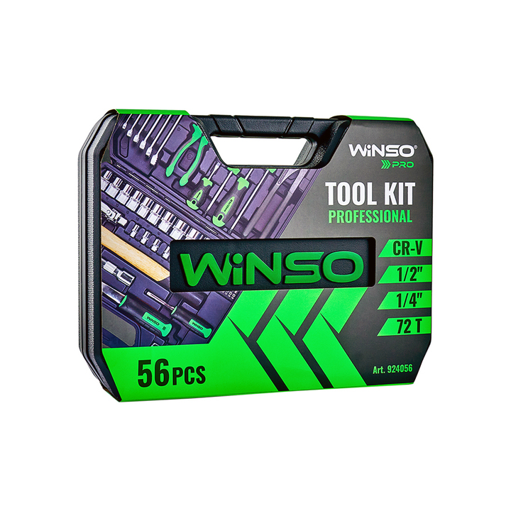 Професійний набір інструментів в кейсі WINSO Pro 1/2_, 1/4_ 72 T, CR-V, 56 од.1