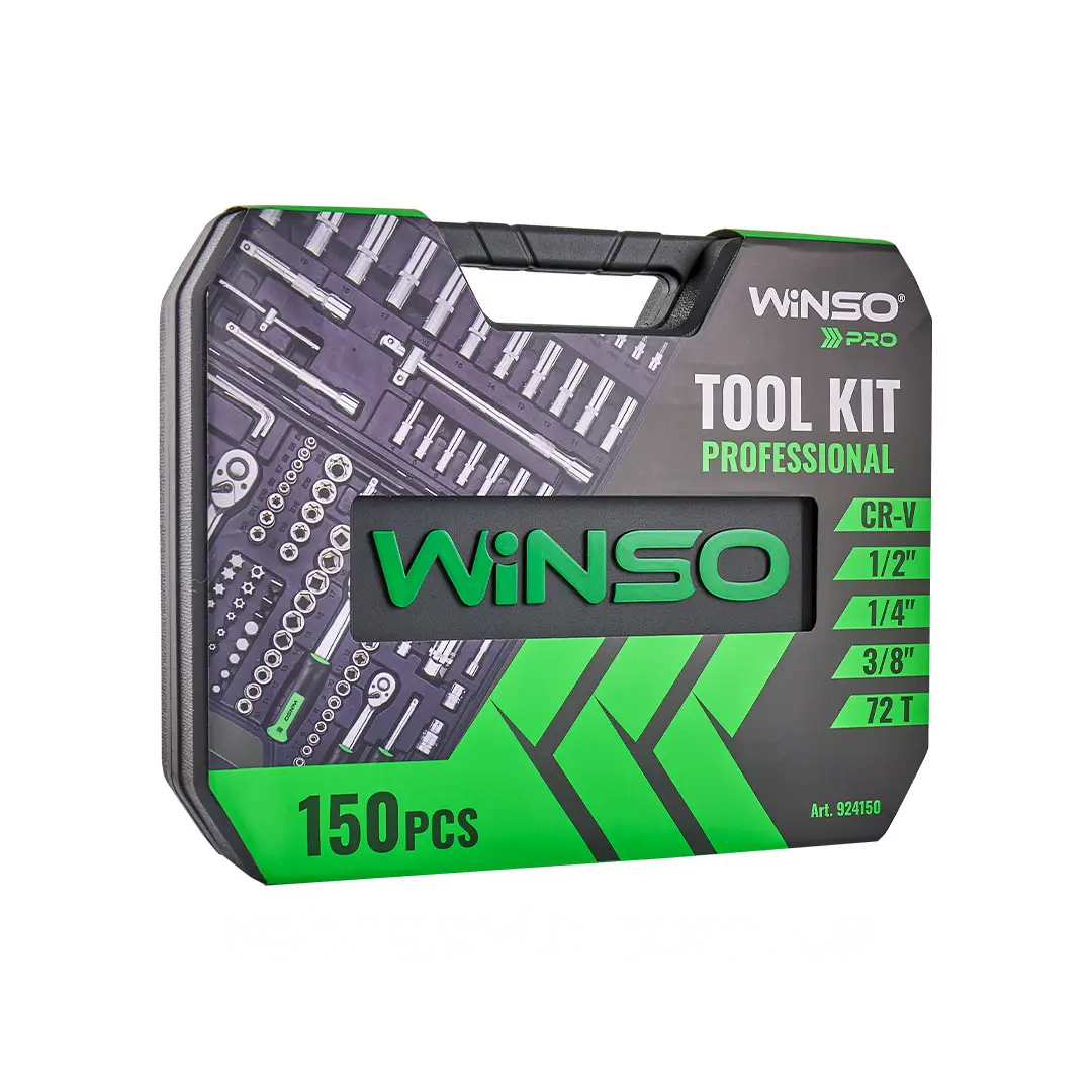 Професійний набір інструментів в кейсі WINSO Pro 1/2_, 1/4_, 3/8_ 72 T, CR-V, 150 од.2
