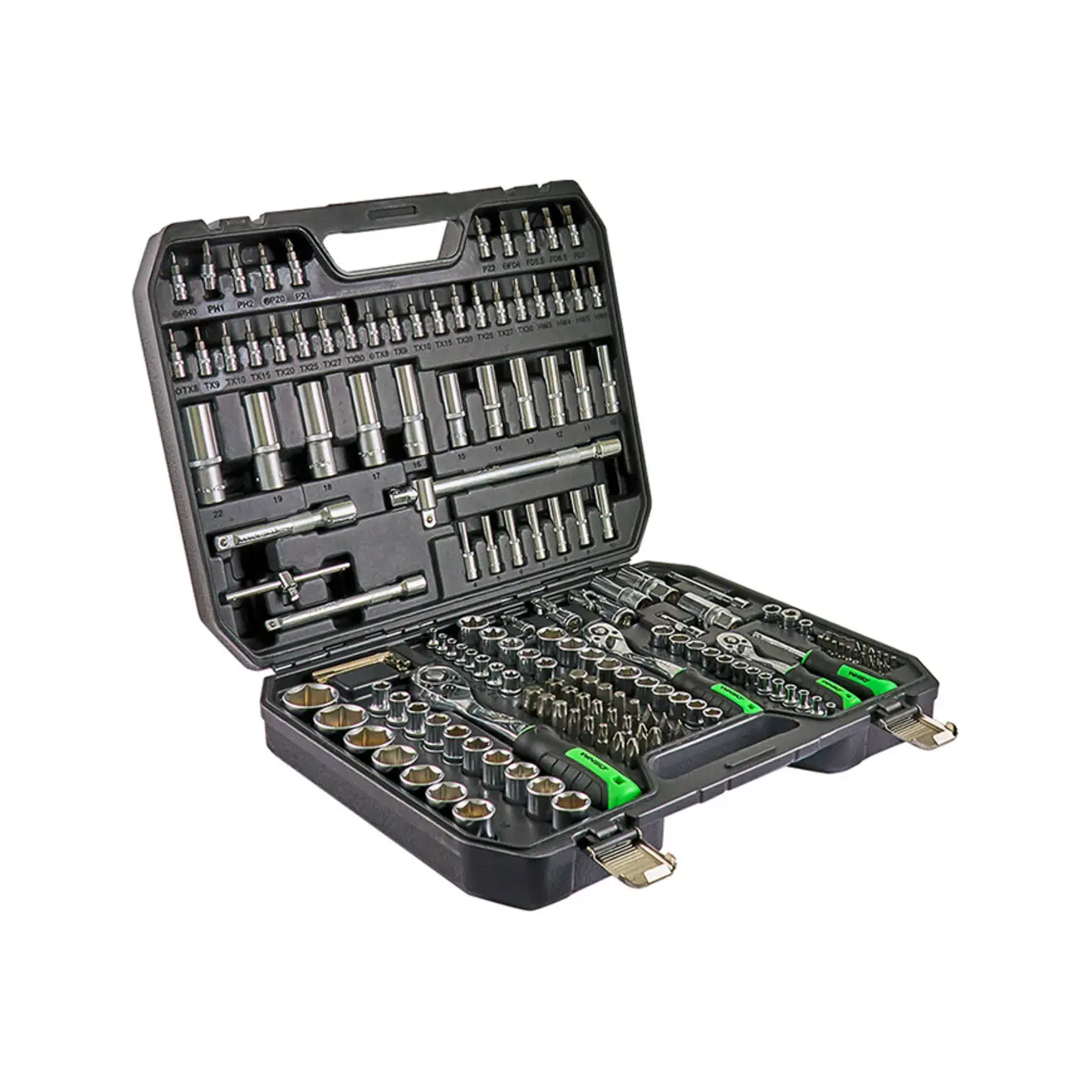 Професійний набір інструментів в кейсі WINSO Pro 1/2_, 1/4_, 3/8_ 72 T, CR-V, 171 од.0