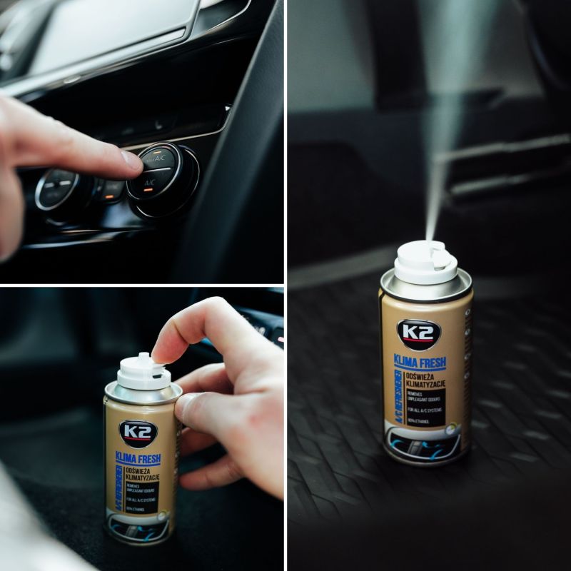 K2 KLIMA FRESH Cherry 150ml Освіжувач системи автокондиціонера вишня (аерозоль) х24 NEW1