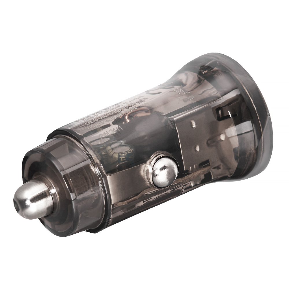 BREVIA АЗП ePower DualDrive 15W 2xUSB-A, transparent black (250шт.)1