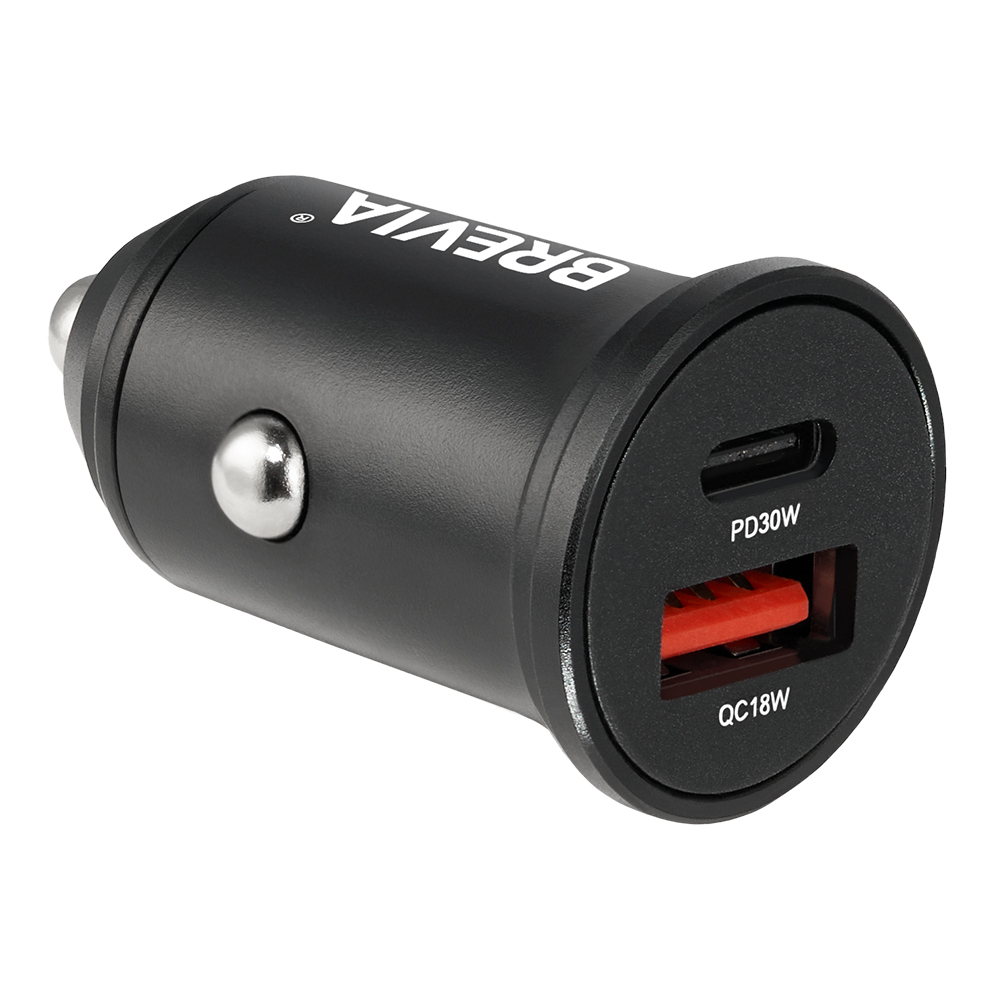 BREVIA АЗП ePower DualMetal 48W 1xUSB-C+1xUSB-A, black (250шт.)0