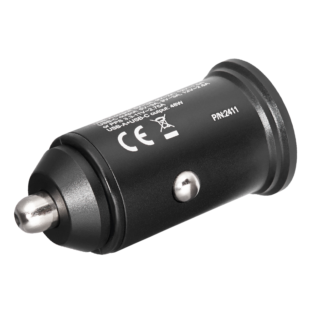 BREVIA АЗП ePower DualMetal 48W 1xUSB-C+1xUSB-A, black (250шт.)1